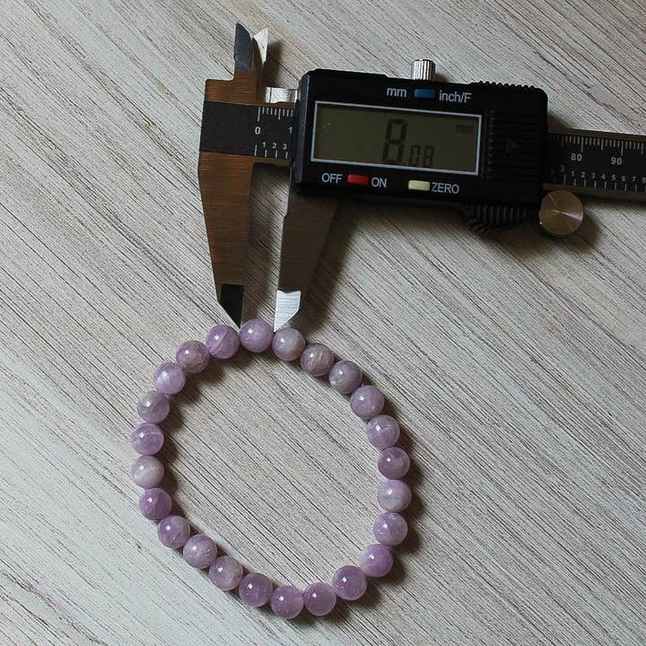 Pebble House - Vente Bracelet de perles - Bracelet en kunzite 8,5-9,5 mm ou 7-8 mm - Cristaux & Pierres
