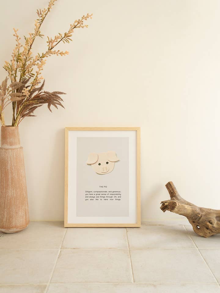 The Pig (Chinese Zodiac) Print for wholesale by Neets