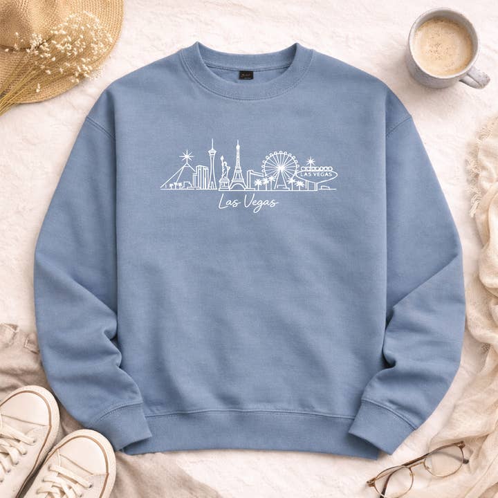 Las Vegas Skyline Sweatshirt for engroshandel hos Desert City Clothing Co.