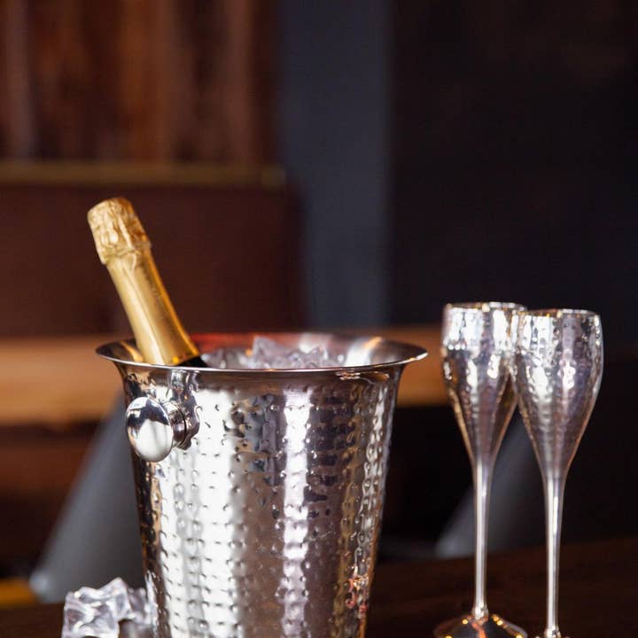 EDZARD - Vendita all'ingrosso Secchielli per vino - Raffreddatore champagne Joey S/3 martellato esterno Ø 21 cm