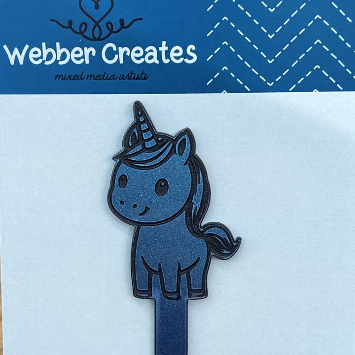 Webber Creates - Venta al por mayor Postes de jardín/césped - Celestia el Unicornio - Estaca de Planta de Acrílico
