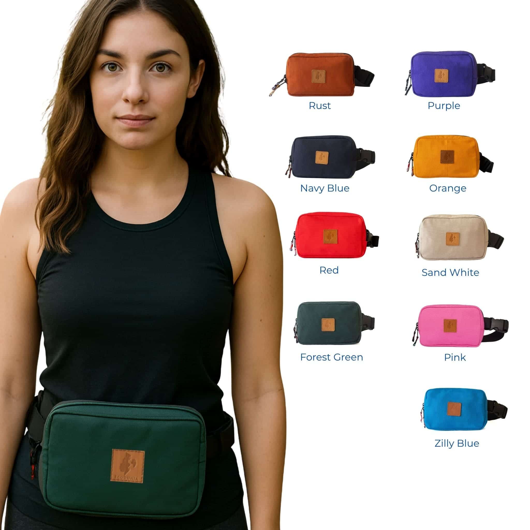 Ecodunia - Wholesale Belt Bag - Unisex - Canvas Crossbody Belt Bag Pouch, The Everywhere Belt Bag 1L70