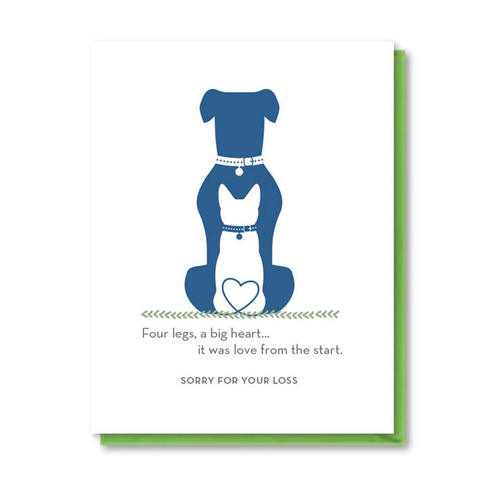 Pet Loss Sympathy Card for wholesale by doodle bird design
