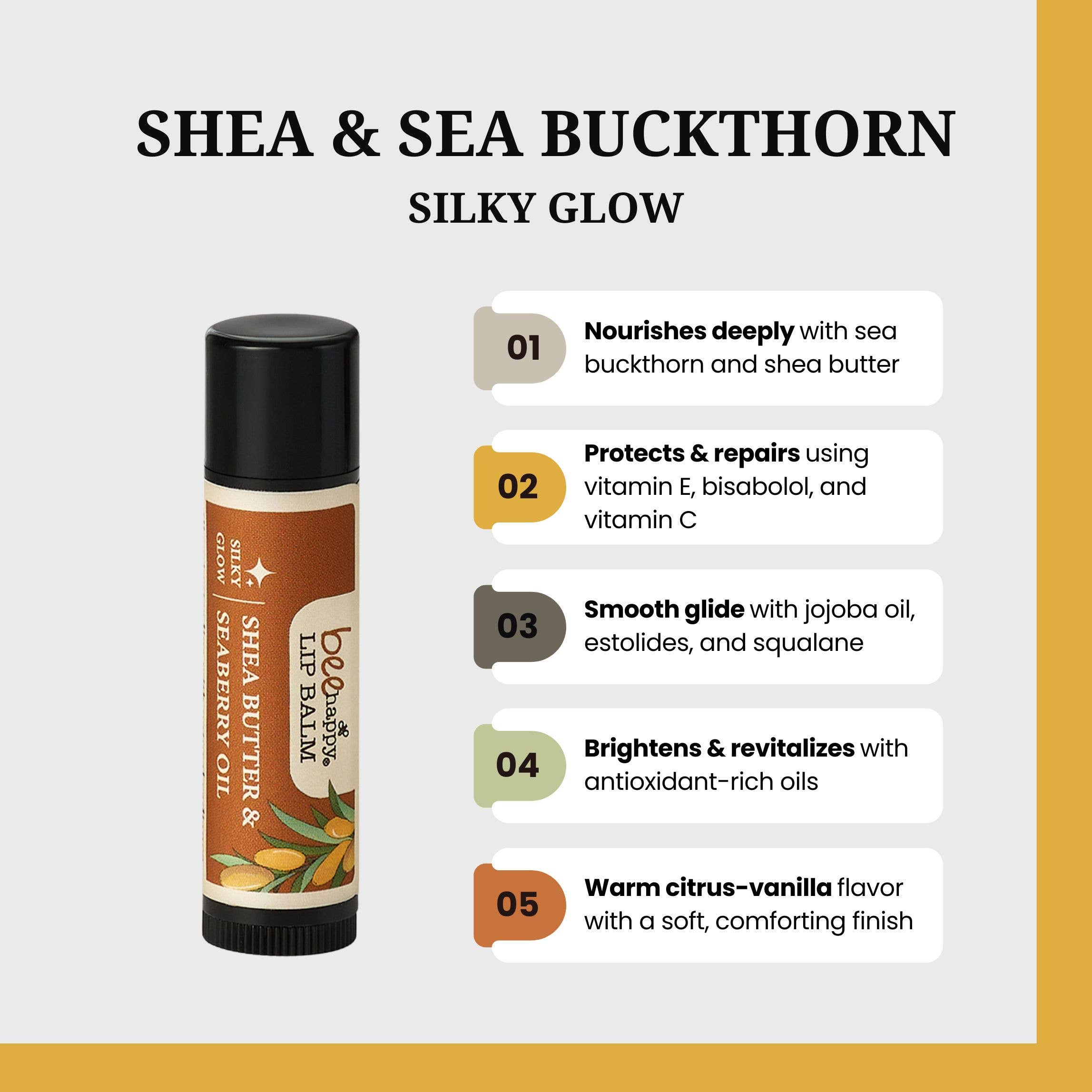 Bee Happy - Wholesale Lip Balm - Natural Radiance Lip Balm, Sea Buckthorn, Orange Flavor0