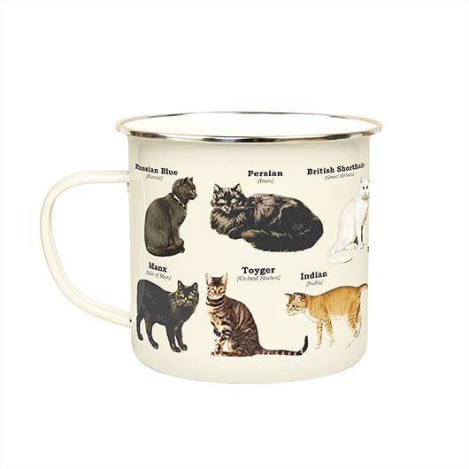 Gift Republic - Wholesale Coffee Mug - Cats - Enamel Mug