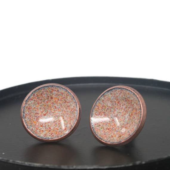 Rising Jewelry - Wholesale Stud/Post Earrings - Enamel Copper Penny Stud/Post Earrings. Many summer colors5