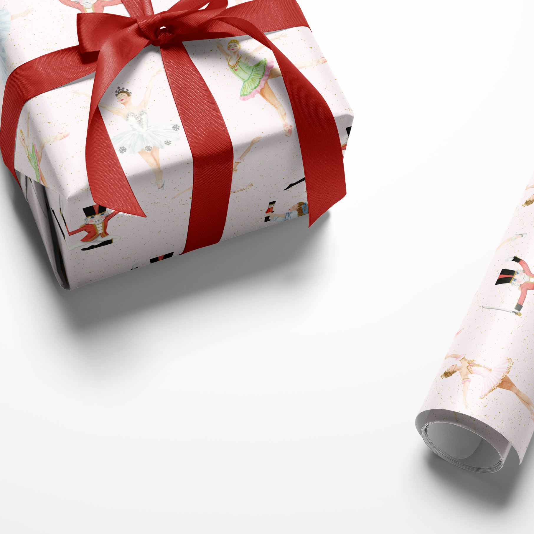 Oh So Chic Designs - Wholesale Wrapping Paper Roll - Nutcracker Ballet PINK Wrapping Paper1