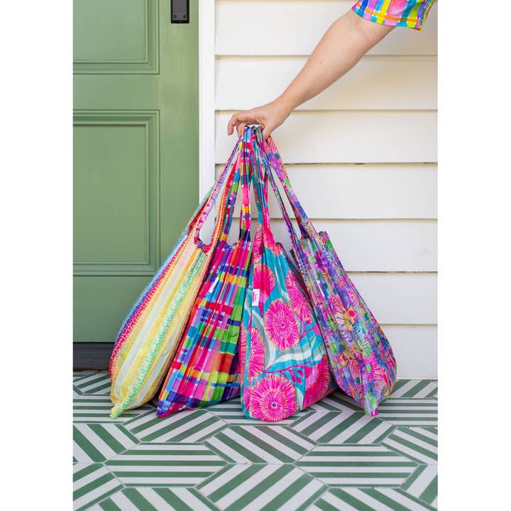 Lordy Dordie - Wholesale Tote bag – Women's - Concertina Pleat Bag - Rainbow Gingham11