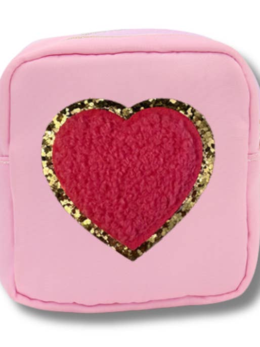 BOLSA DE NAILON ROSA FUCSIA CON FORMA DE CORAZÓN para venta al por mayor de Maddyloo