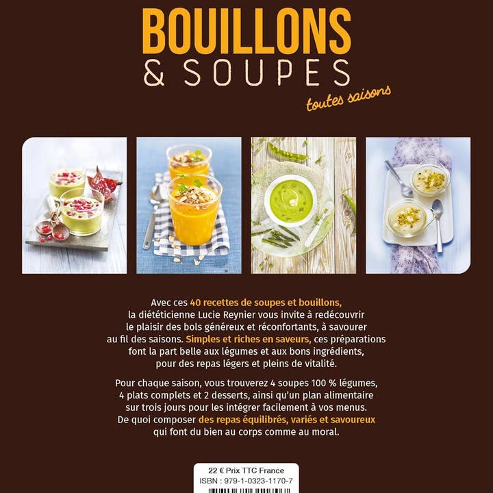 Maison Gabrielle - Wholesale Cookbooks & Food - Bouillons et Soupes Hardcover by Lucie Reynier, Maison Gabrielle & Marie Claire Editions2