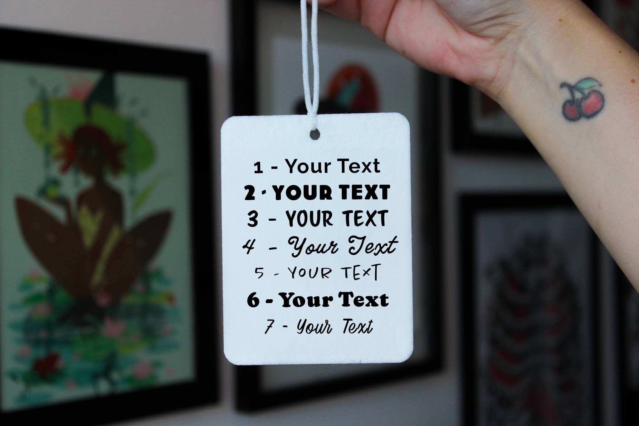 Betina C Koche - Wholesale Car Freshener - Unisex - Custom Air Freshener | Unscented | Your Own Text or Image7