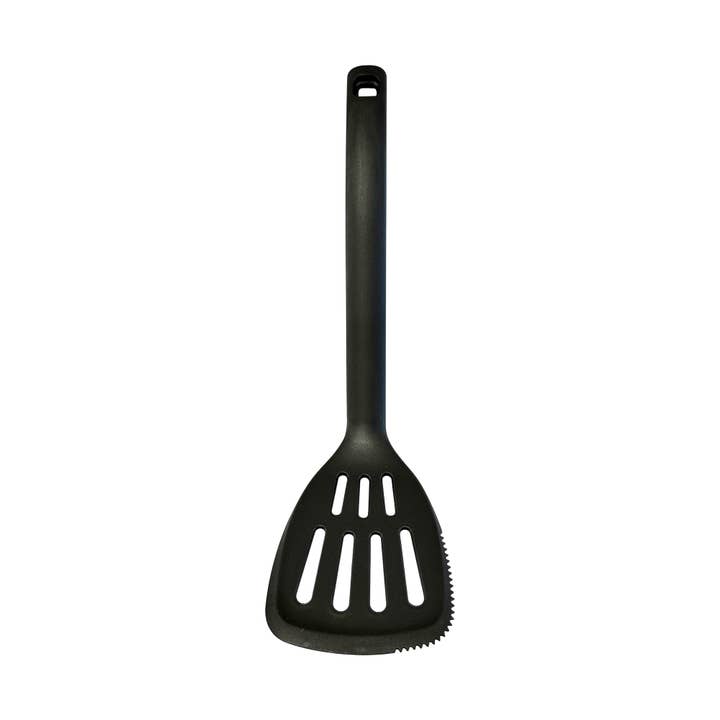 Fox Run Brands - Wholesale Spatula/Turner - Fox Run Nylon Slotted Spatula With Ridged Edge, Black,12.5"