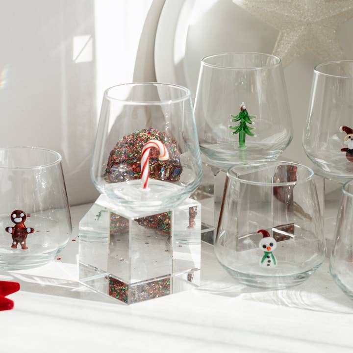MINIZOOUSA - Wholesale Drinking Glass/Cup - Christmas Figurine Glassware Set II (6 pcs)5
