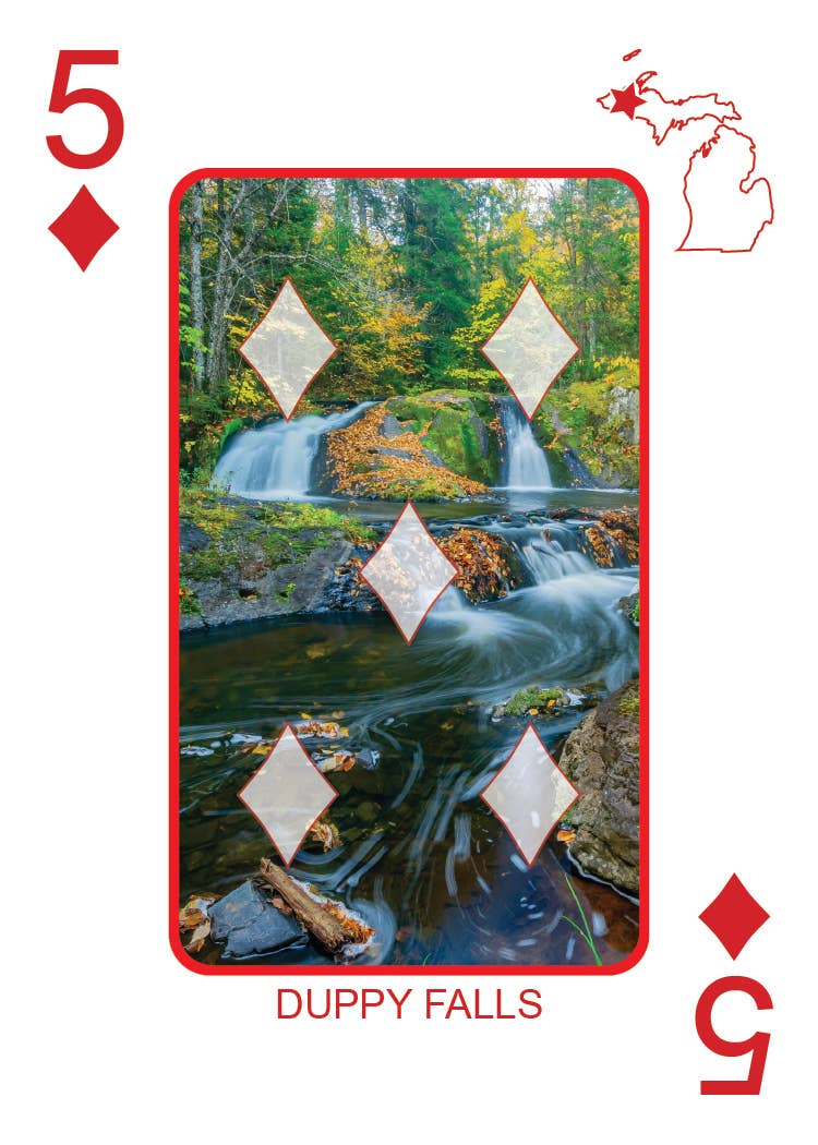 Phil Stagg Photography - Wholesale Playing Cards - WATERFALLS OF MICHIGAN - Playing Cards - Euchre Friendly45