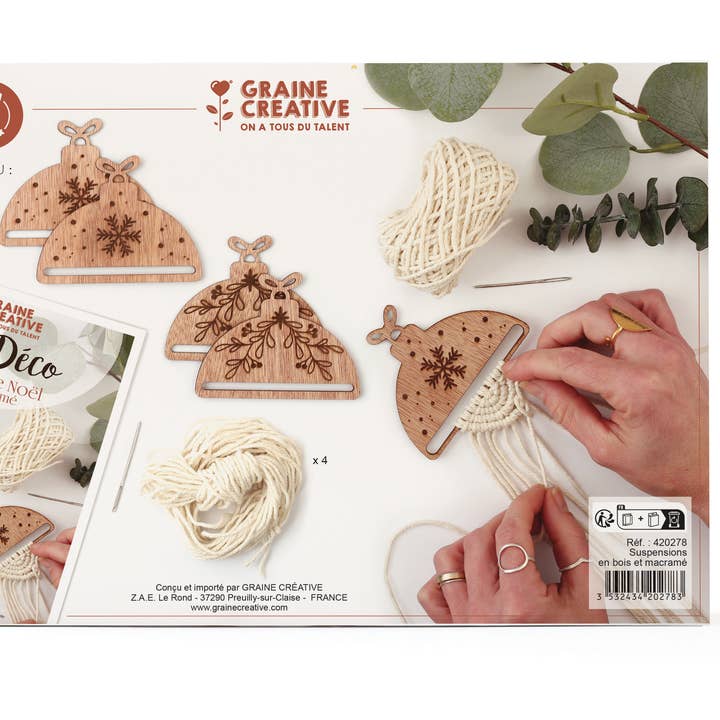 Graine Créative - Wholesale Knitting/Crochet Supplies - MACRAME CHRISTMAS BALL KIT1