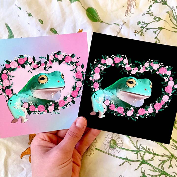 Impressão artística de coração de sapo de árvore branca por atacado de Hollandaize Art