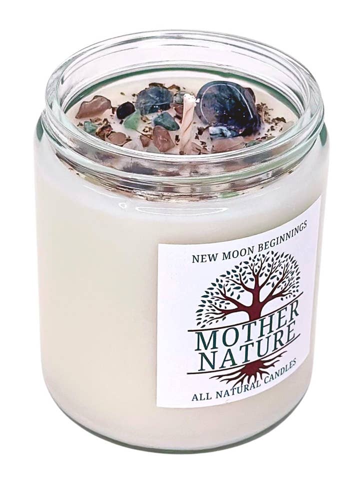 Mother Nature Gaia Candle, Handmade Soy Wax Aromatherapy for wholesale by New Moon Beginnings