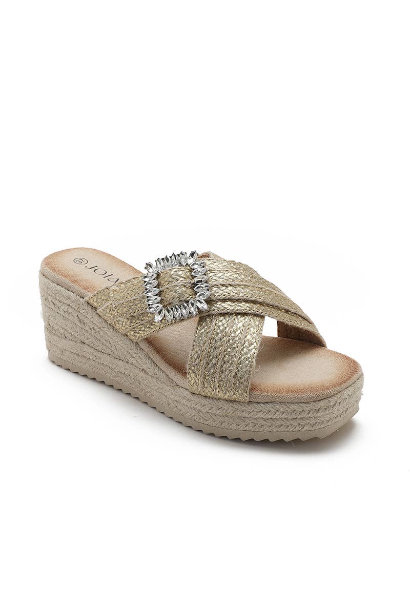Joia Paris - Wholesale Mules - Women's - Crossed wedge mule with buckle JN-768