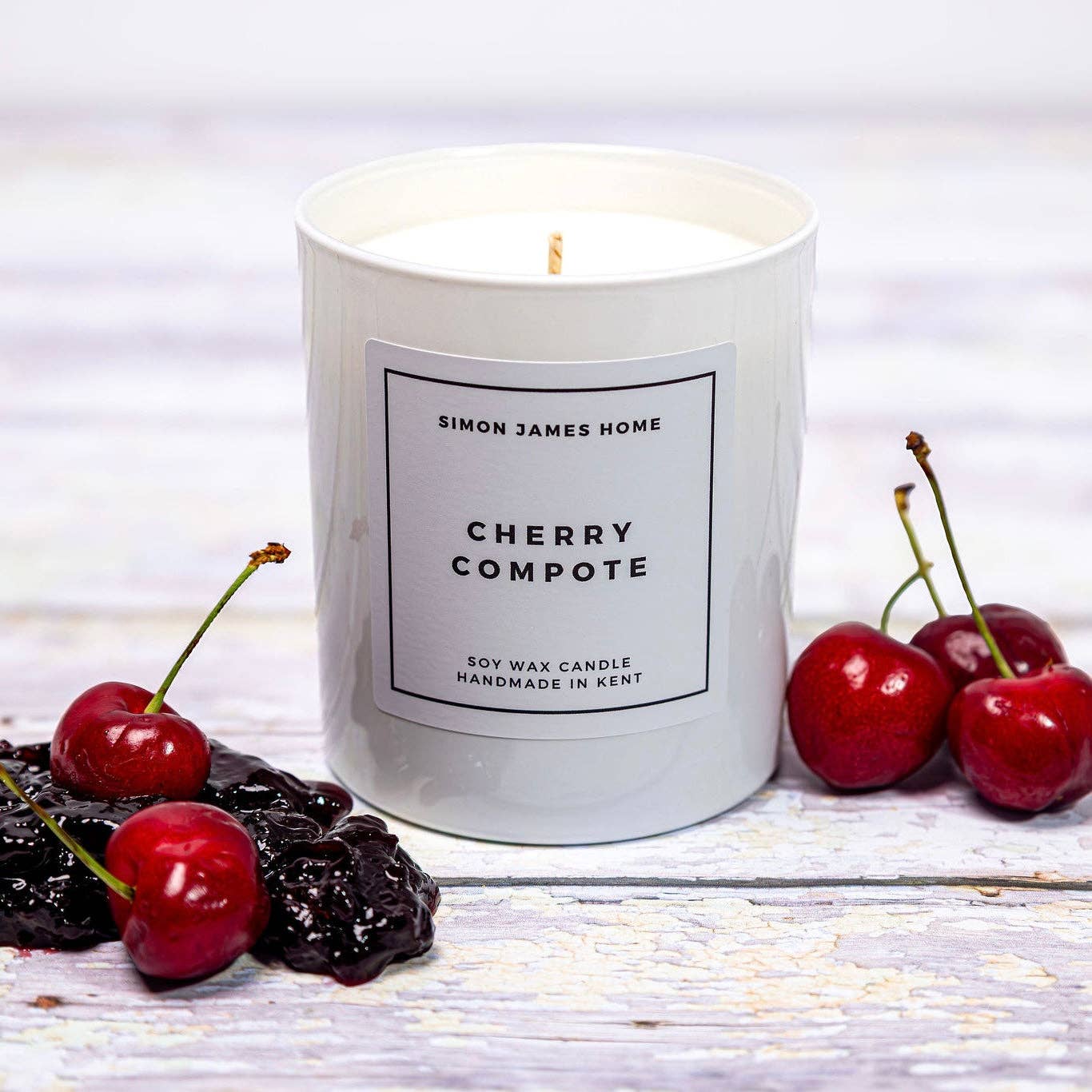 Simon James Home – wholesale Jar/filled candle – Cherry Compote Handmade Soy Wax Candle1