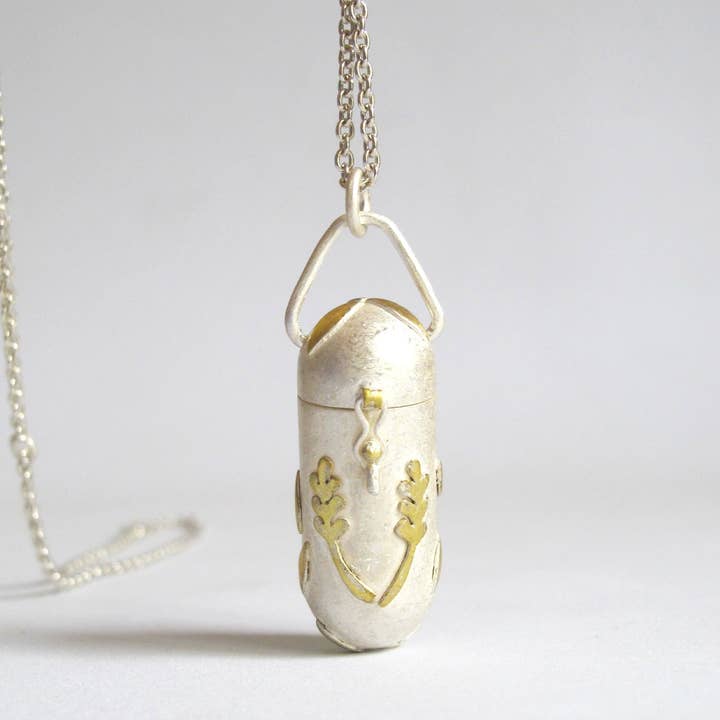 Laurel Leaf medaillon ketting voor wholesale door idiliusjewelry