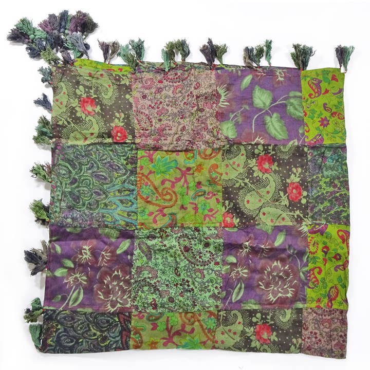 Zig Zag Asian Collection - Wholesale Scarf – Women's - Patchwork Scarf with Tassels6