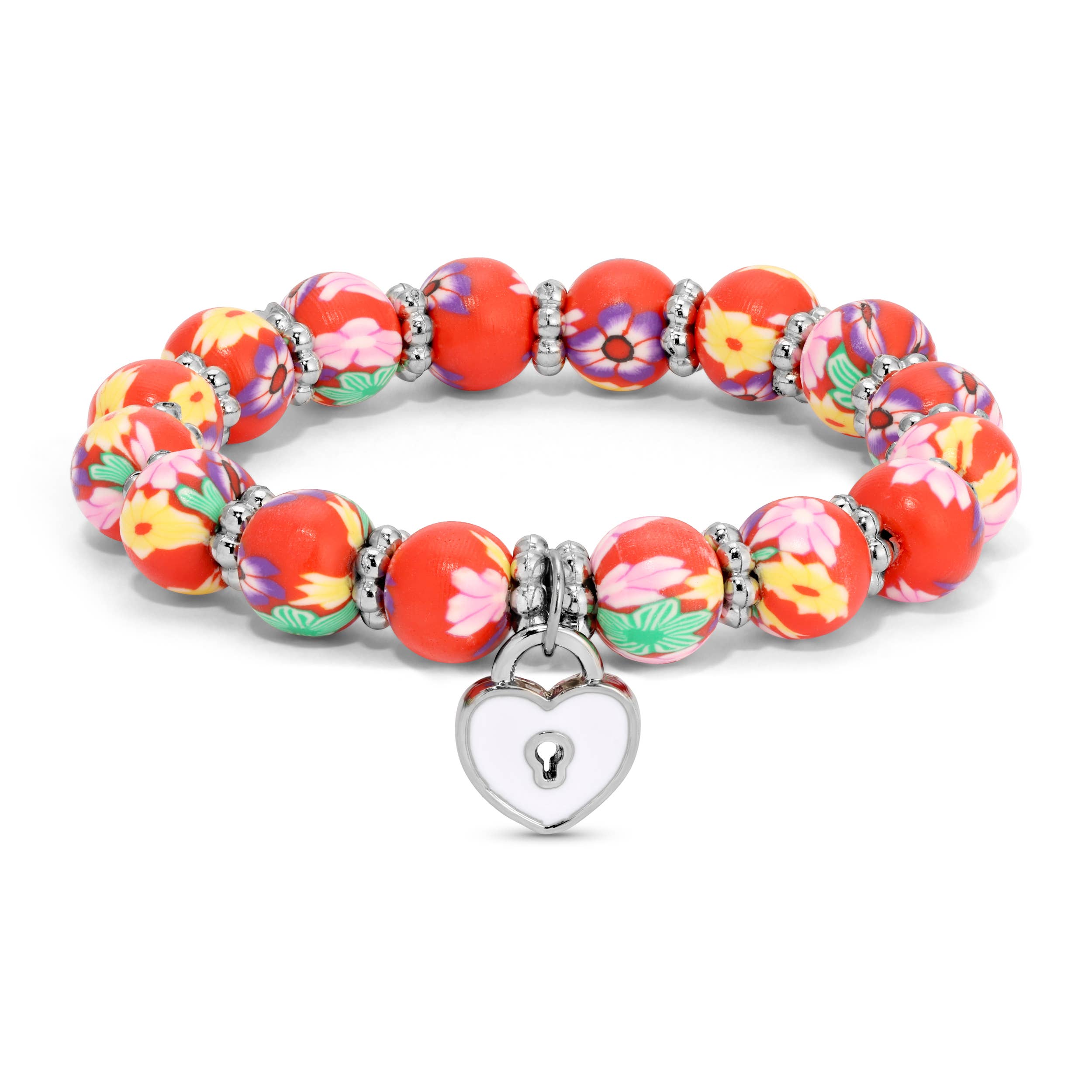 My Fun Colors - Wholesale Beaded Bracelet - Kids - Kids Clay Beaded Stretch Charm Bracelets  |  Fun Styles!14