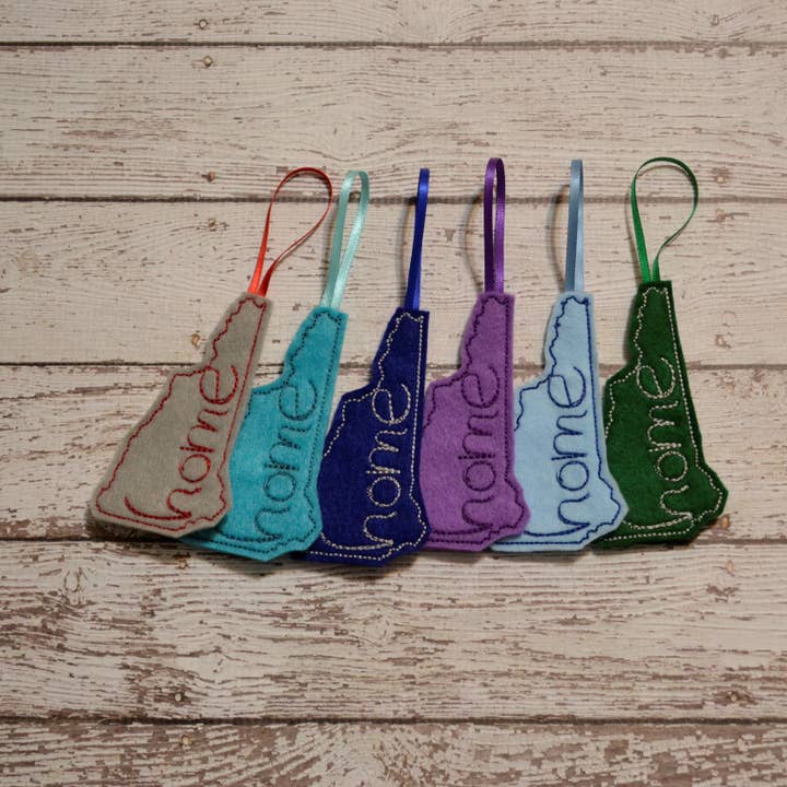 SewMuchMoreStore - Wholesale Ornament Set - State Felt 'home' Ornament - Color Pack 2 - Holiday Ornament