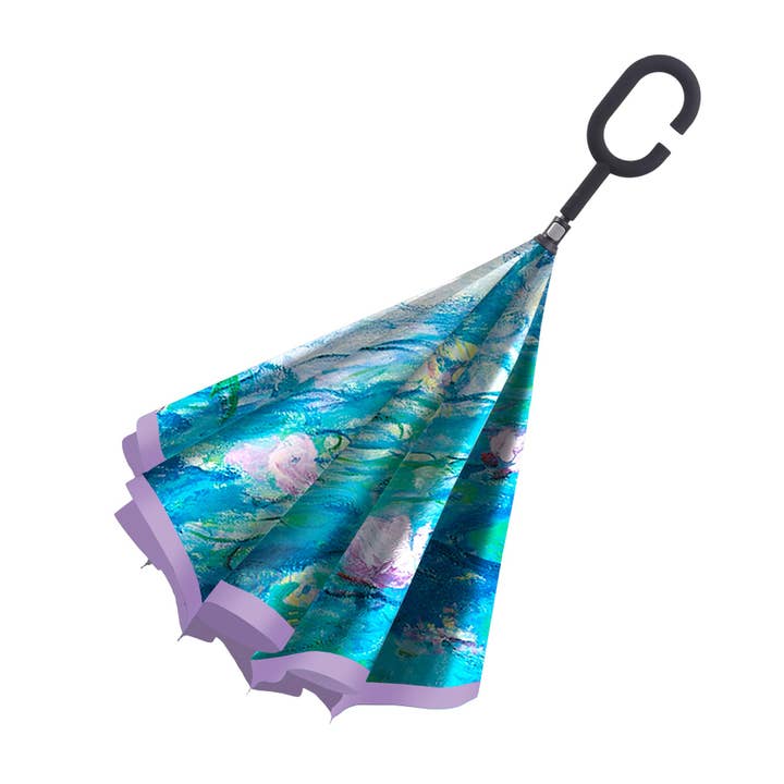 RainCaper - Wholesale Umbrella - Women's - Monet "Nympheas" Reverse Umbrella