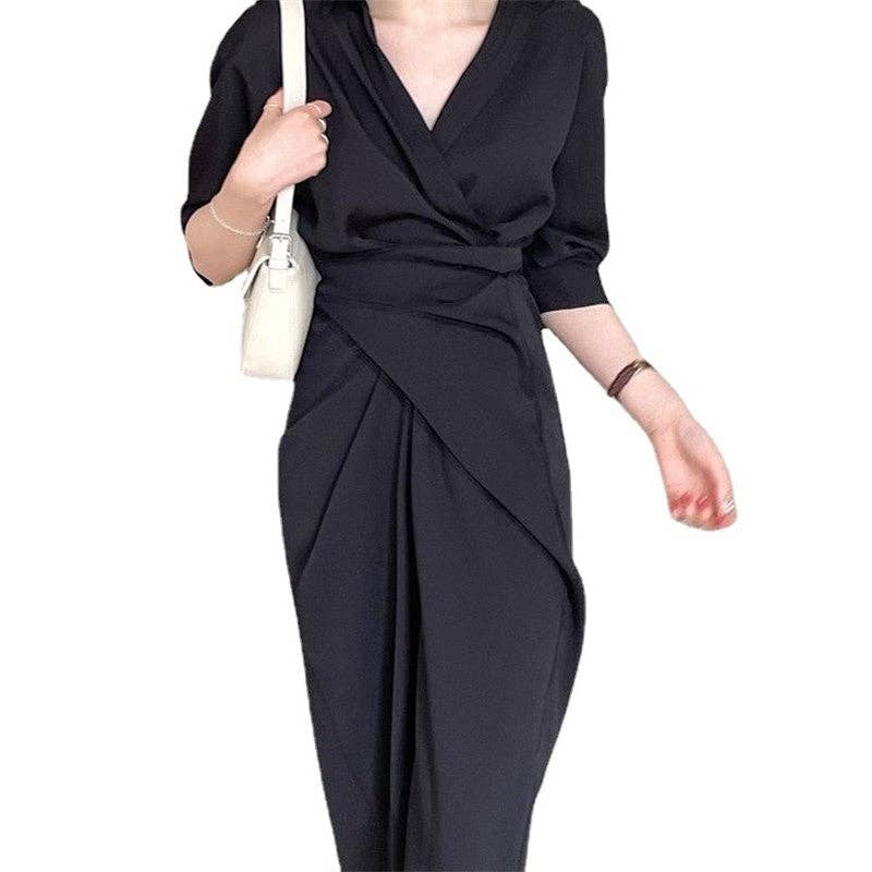 ShieldChic - Wholesale Dress - Women's - French Slim Fit Dress2