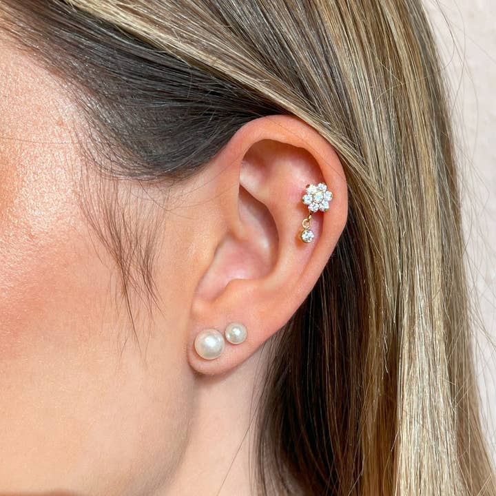 Schmuckgroßhandel - Venta al por mayor Pendiente sin pareja - Zahra | Piercing de titán