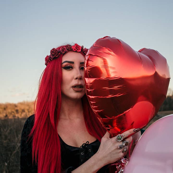 The Pearled Rose - Wholesale Fashion headband – women's - Handcrafted Beautiful Varying Red Holiday Flower Crown2