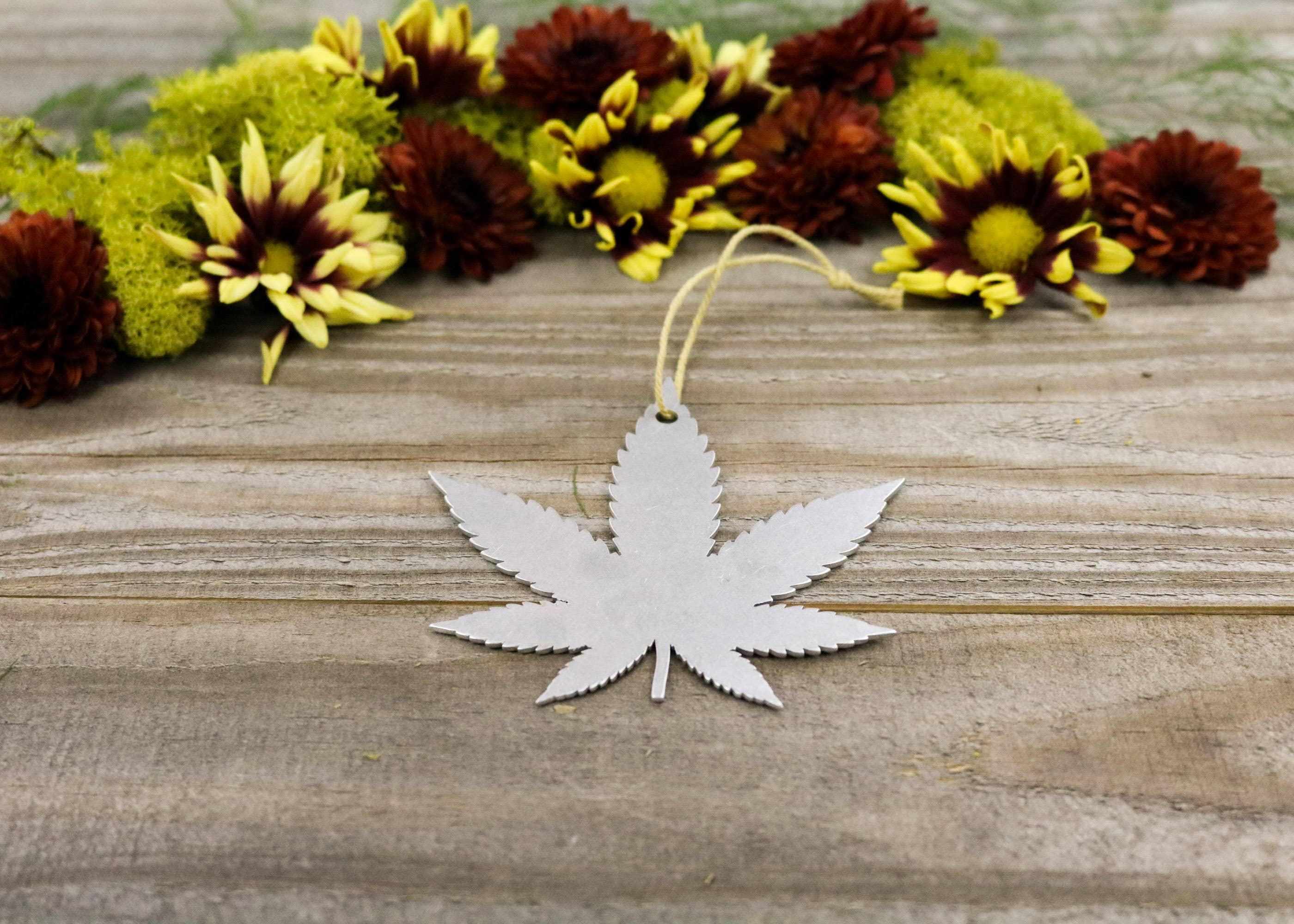 Iron Maid Art - Wholesale Ornament - Weed CBD Cannabis Metal Holiday Gift Christmas Ornaments 8