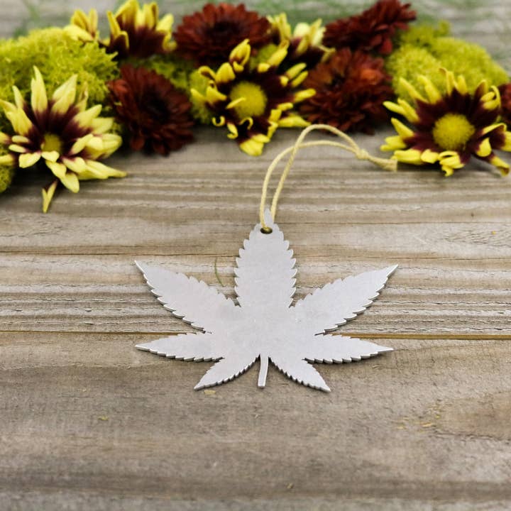 Iron Maid Art - Wholesale Ornament - Weed CBD Cannabis Metal Holiday Gift Christmas Ornaments 8