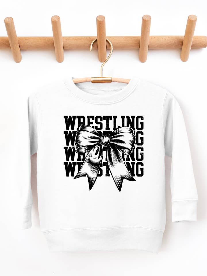 Uncommon Label - Wholesale Sweatshirt - Kids - Wrestling Bow Toddler Graphic Sweatshirt0