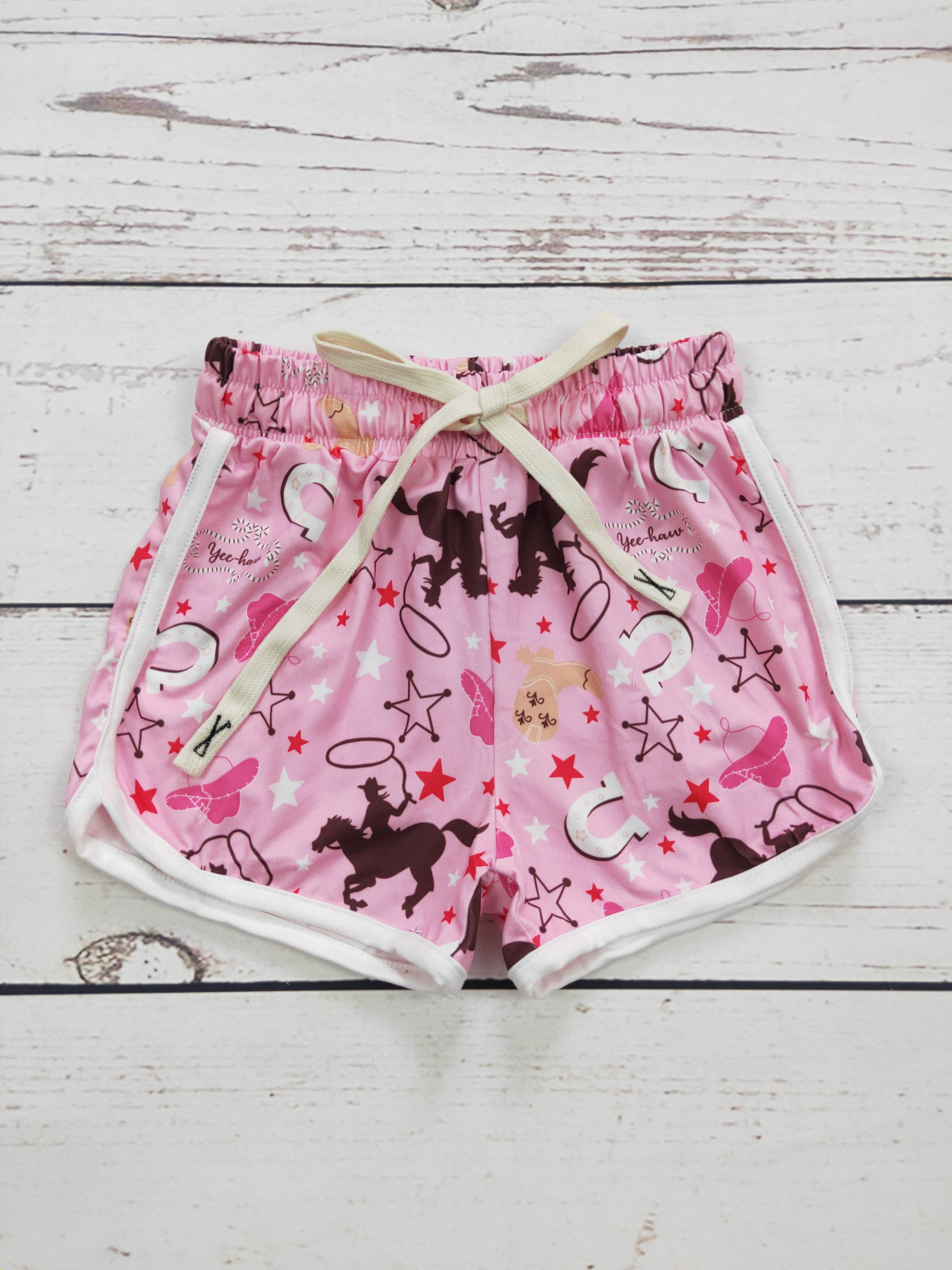 sassy kids palace - Wholesale Shorts - Kids - Baby Girls Pink Rodeo Western Shorts