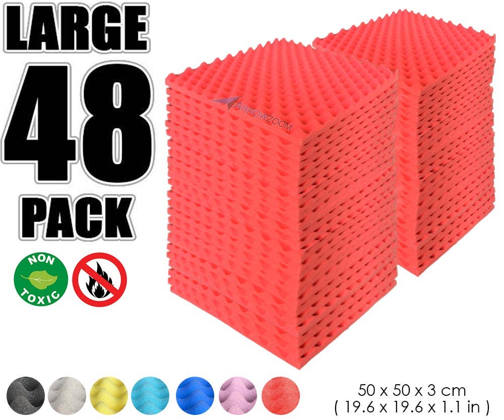 Arrow Zoom Limited - Wholesale Wall Accent - 48 Pcs Egg Crate Foam KK105217