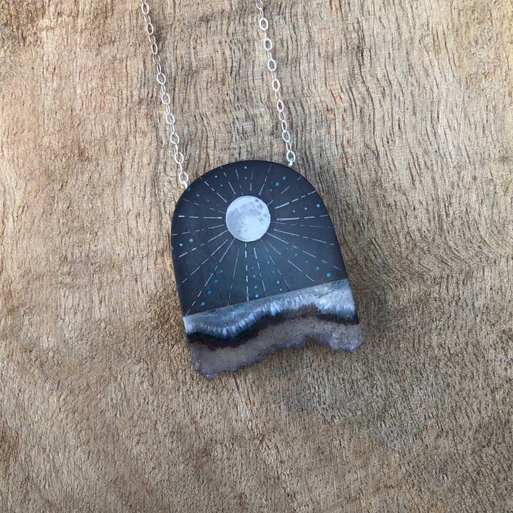 Moon Rays Crystal Necklace for wholesale by Fernworks