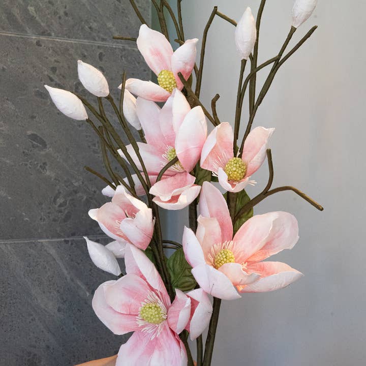 Flowrette - Wholesale Artificial Flowers - White and pink paper magnolia1