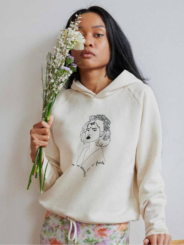 Felpa con cappuccio LUPITA Natural, cotone biologico per la vendita all'ingrosso da parte di Leonor Roversi