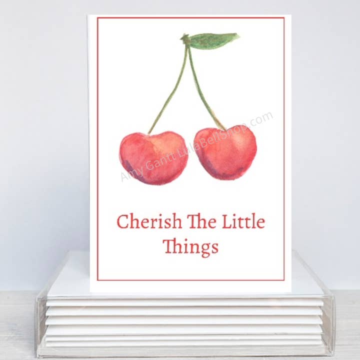 Cherish Cherries Boxed Note Cards for wholesale by Lula Bell Cards and Gifts