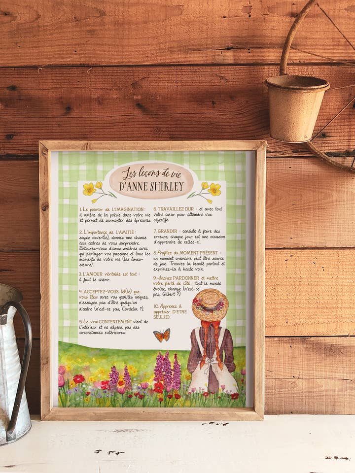 Affiche A4 - Les leçons d'Anne pour la vente par CAROFROMWOODLAND