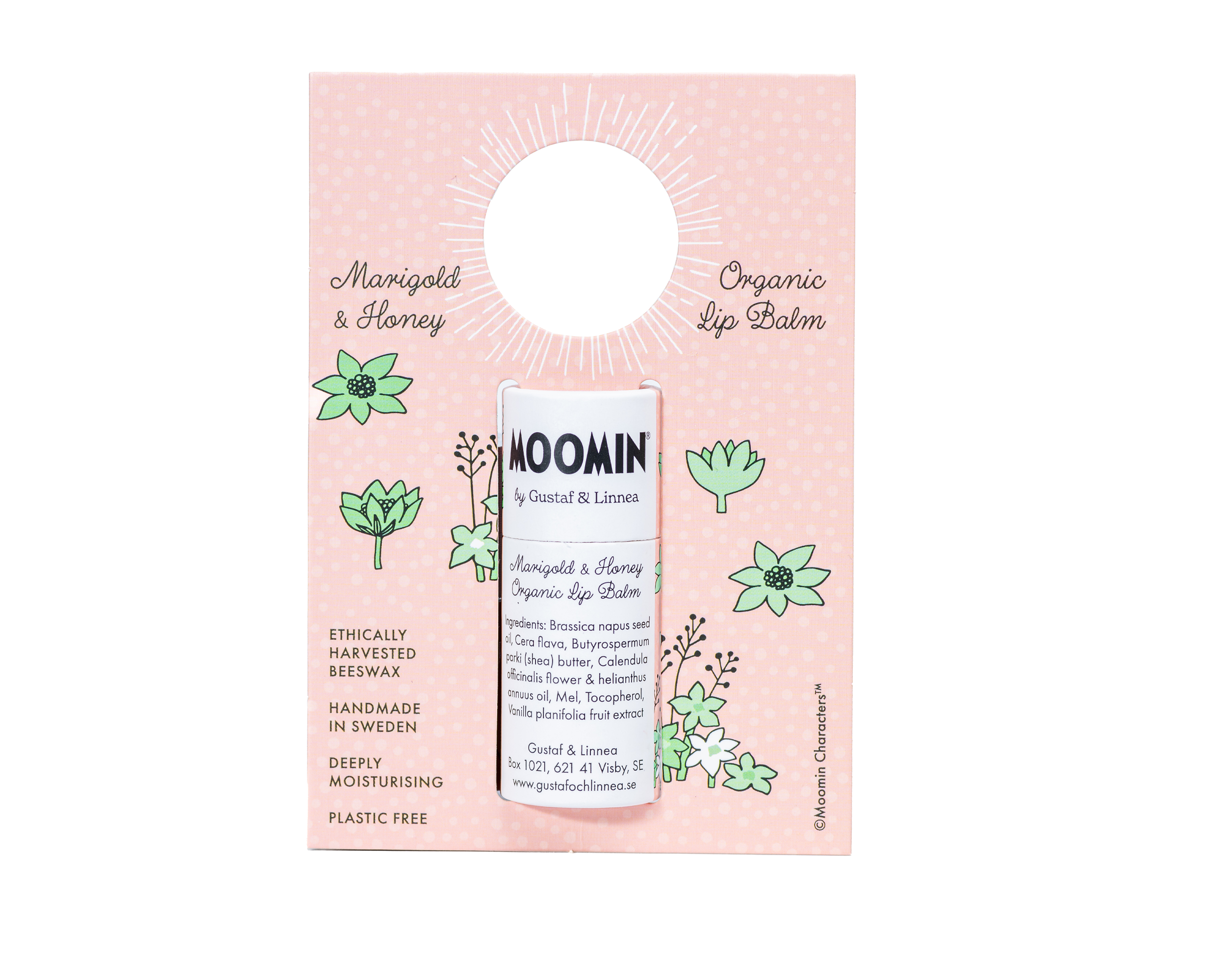 Gustaf och Linnea - Venta al por mayor Bálsamos labiales - Moomin por G&L - Bálsamo labial de cera de abejas con caléndula y miel4