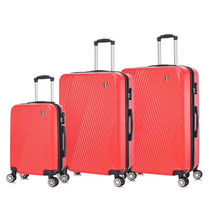 TUCCI Italy COLPI 3PC Hardside Luggage Set (20"/24"/28") for wholesale by Titanio Travel Goods Group