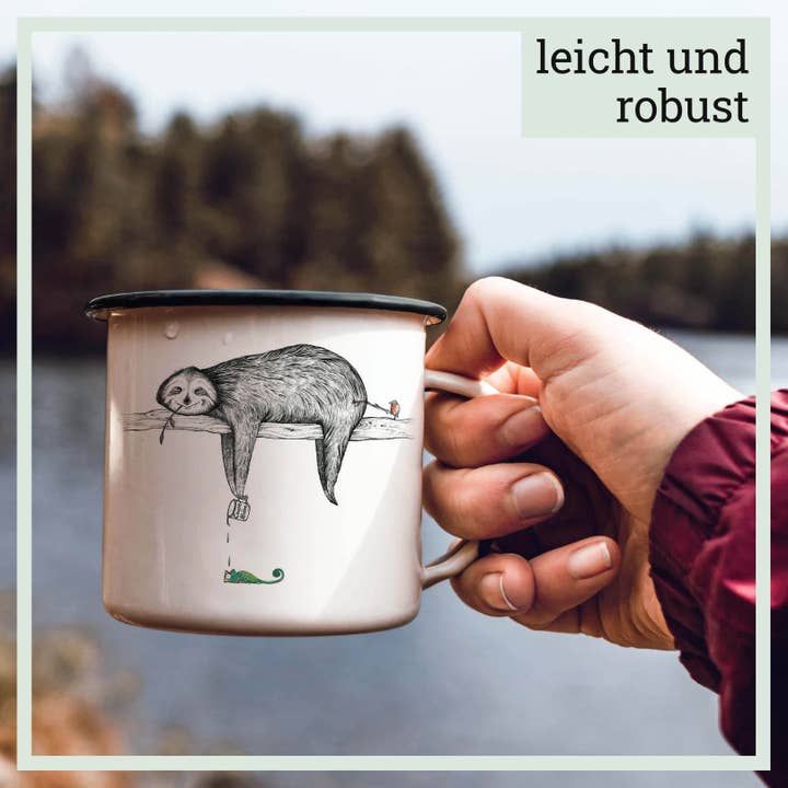 LIGARTI - Wholesale Koffiemok - Emaille mok - luiaard