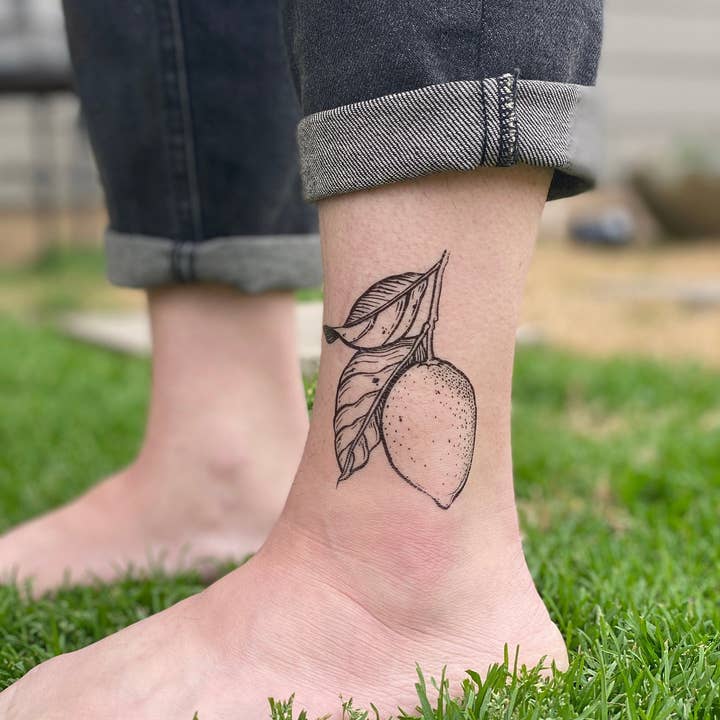 NatureTats - Wholesale Temporary Tattoo - Lemon Temporary Tattoo4