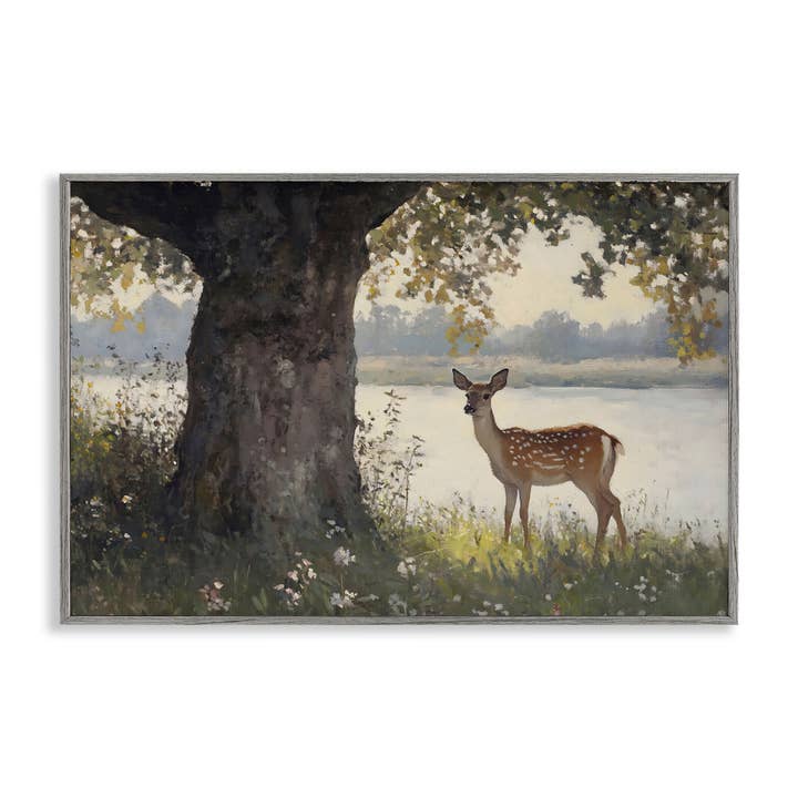 Stupell Industries - Wholesale Wall Sign - Spotted Doe by Lake - Framed Wall Art20