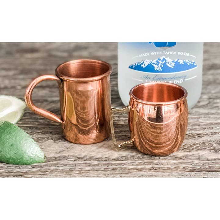 Copper Mug Company - Wholesale Shot Glass - Roosevelt Mini-Shot: 2oz Moscow Mule Copper Shot Glasses Set1