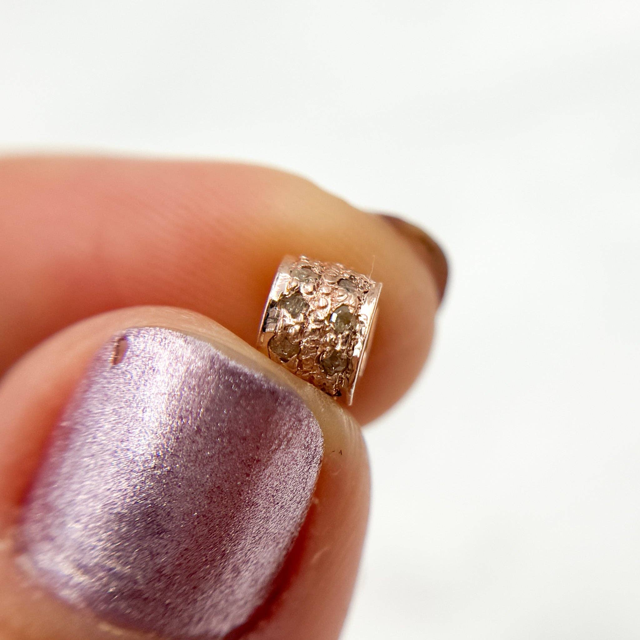 Tresor Jewelry Inc. - Wholesale Beads - DC838. Diamond & Sterling Silver Rondelle Spacer Bead0