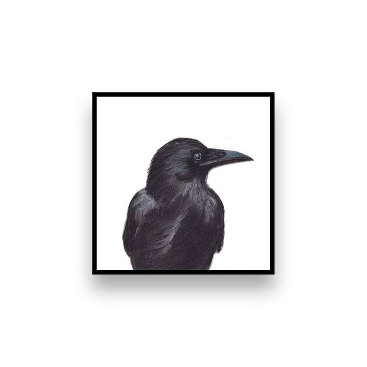 Décoration murale pour salon, oiseau noir, motif corbeau, corbeau pour la vente par Kristie Lyn Studios