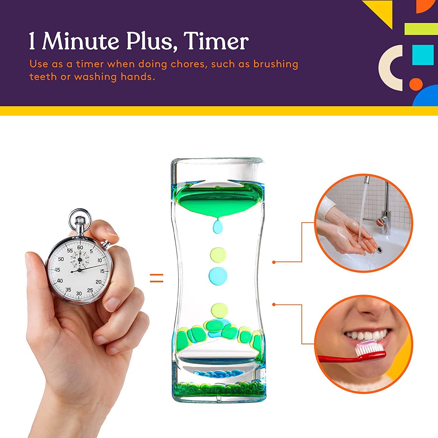 Special Supplies - Wholesale Fidget Toy - Kids - Special Supplies Liquid Motion Bubbler Toy (1-Pack) Colorful Hourglass Timer with Droplet Movement, Bedroom, Kitchen, Bathroom Sensory Play, Cool Home or Desk Decor (Green)2